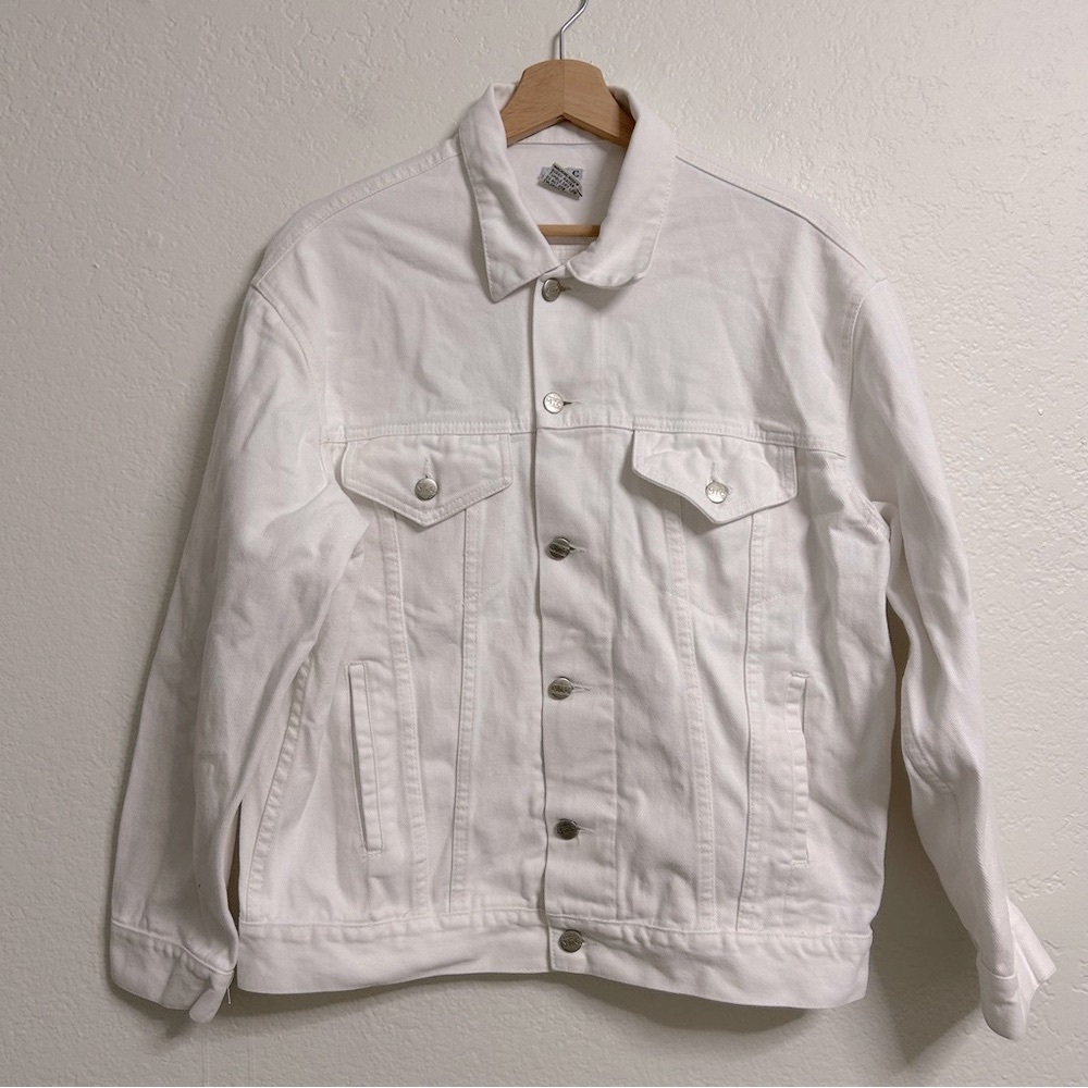 VTG M.T.C White 100% Cotton Denim Jacket, Size S